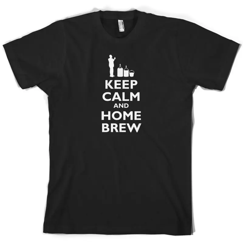 Keep Calm Home Brew-Мужская футболка-пиво-Алкоголь-ПИВОВАРЕНИЕ