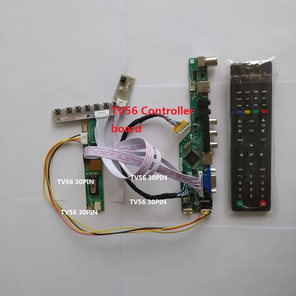 

For B154EW02 30pin LED TV 1 CCFL lamps AUDIO AV Controller Board VGA LCD 1280*800 panel screen card HDMI