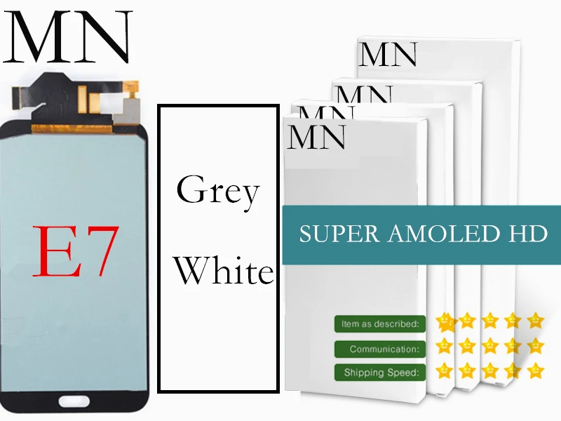 imágenes para 100% Probado Super AMOLED De Samsung Galaxy E7 LCD E7000 Pantalla LCD + Pantalla Táctil Digitalizador Asamblea Azul Blanco oro imágenes para 100% Probado Super AMOLED De Samsung Galaxy E7 LCD E7000 Pantalla LCD + Pantalla Táctil Digitalizador Asamblea Azul Blanco oro