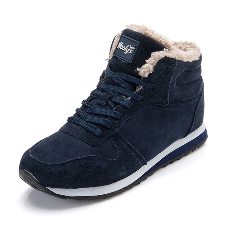Мужские зимние ботинки с мехом 2018 теплые мужские Рабочая обувь мужская модная