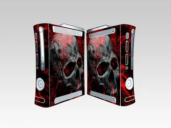 

251 Skull Vinyl Skin Sticker Protector for Microsoft Xbox 360 Original fat skins Stickers for xbox360