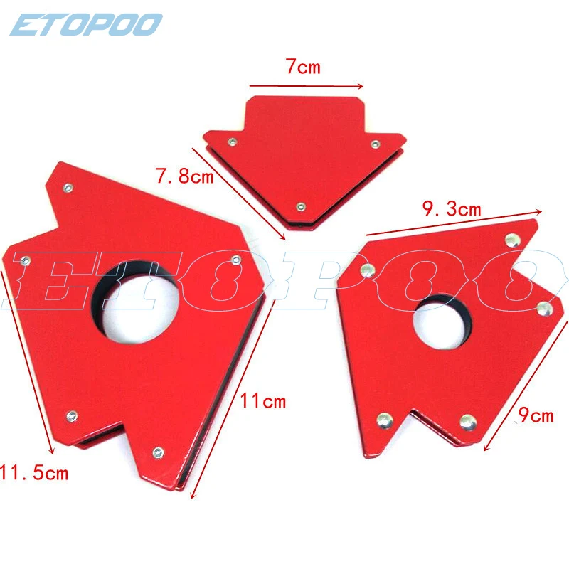 25/50/75 кг пайки локатор сильный магнит Сварка магнитный держатель 3 угол стрелка Сварочный позиционер Мощность инструмент Аксессуары