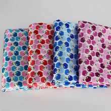 100*148 см швейный полиэстер Атлас Материал текстиль яблоко ткань с принтом