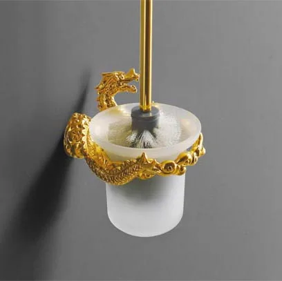 Luxury Gold Wall Mount Bathroom Hardware Set Dragon Paper Roll Holder Fashion Towel Rack Soap Dish Bathroom fitting MB-0950A