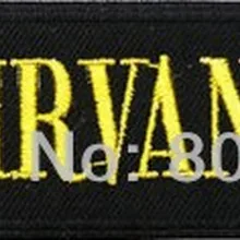 NIRVANA классический смайлик широкий логотип модная вышитая музыкальная группа Железный на и нашивка на одежду тяжелый металл Заказная заплата