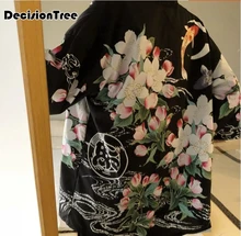 2019 summer men cotton linen kimono china style kongfu coat male loose kimono cardigan overcoat male beach kimono floral print