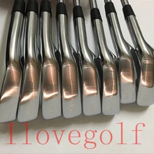 Совершенно набор утюгов для клюшек для гольфа, 8 шт., JPX 719 Pro, набор JPX-719, профессиональный набор утюгов для гольфа, 4-9PG, динамические стальные валы золотого цвета, DHL