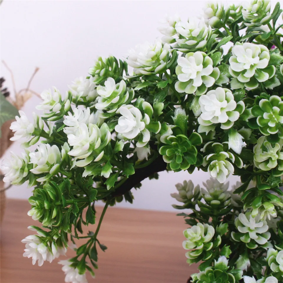 Креативные новые искусственные цветы+ ваза для бонсай растений цветок в горшках искусственные растения для свадьбы дома вечерние украшения отеля 1 комплект