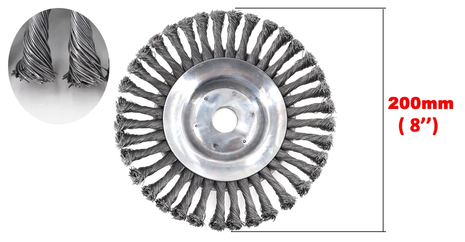 Профессиональная завязанная проволока для сорняков, резак для травы, мощная стальная Щетка для резки, щетки, триммерная головка для кустореза, насадка