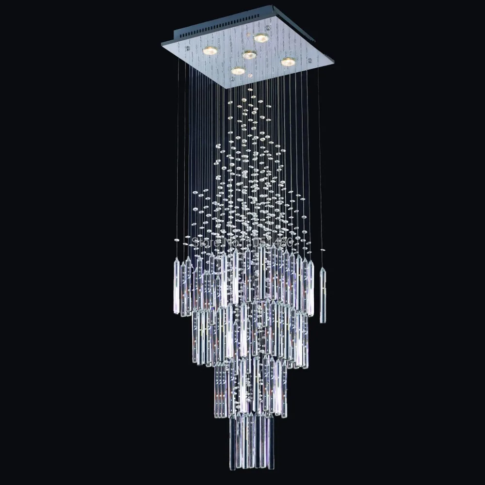 Hot S Flush Mount Contemporary Square Crystal Chandelier Modern Hot S Flush Mount Contemporary Square Crystal Chandelier Modern Home Lighting L500 W500 H1800mm In Chandeliers From Lights On Aliexpress Com
