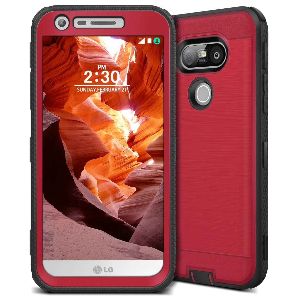 

Yokata 2 in 1 Hard Case For LG G6 Stylo2 Cover For Brushed Mteal Texture Plain Anti-fall PC+TPU Case For LG G5 Stylus3 LS775