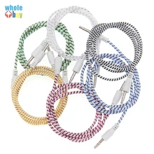 300pcs lot 3 5mm Audio Cable Plastic Ring 3 5 Jack To Jack Aux Cord 1m Headphone Speaker AUX Cable for Iphone 5 6 Car MP3 Cheap
