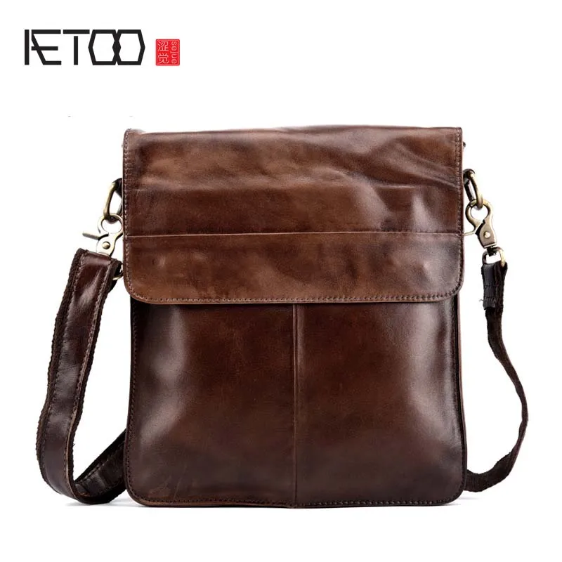 

AETOO Genuine leather men bag men leather bag