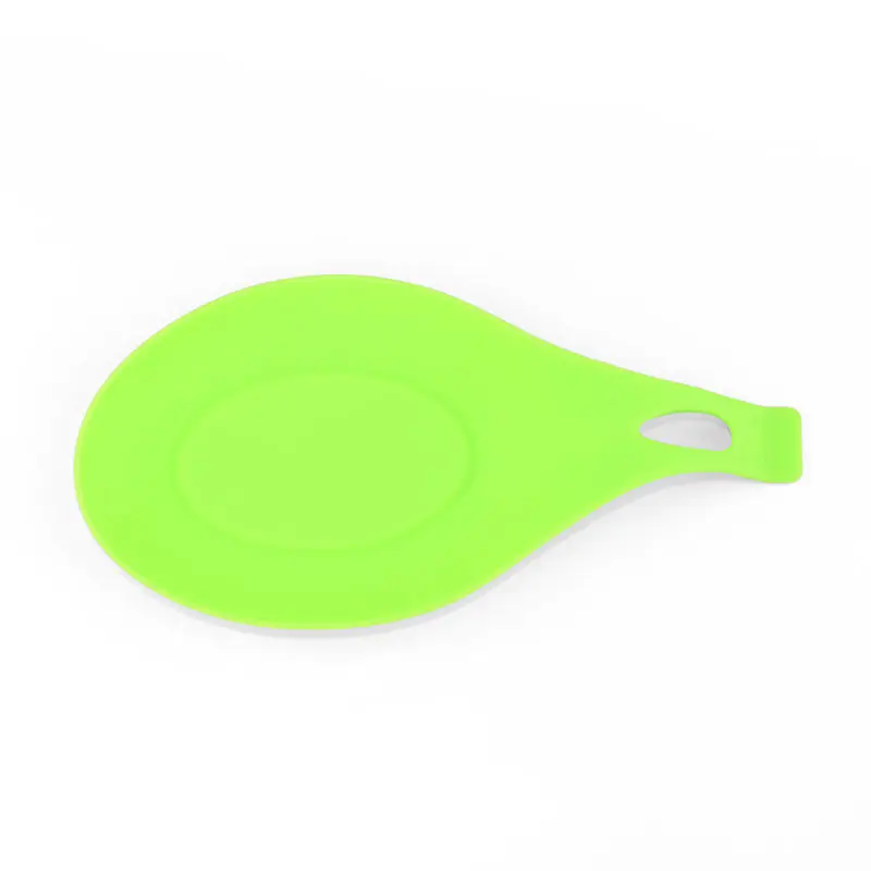 OnnPnnQ кухонная силиконовая ложка для отдыха термостойкий антипригарный силиконовый коврик для инструментов - Цвет: Green