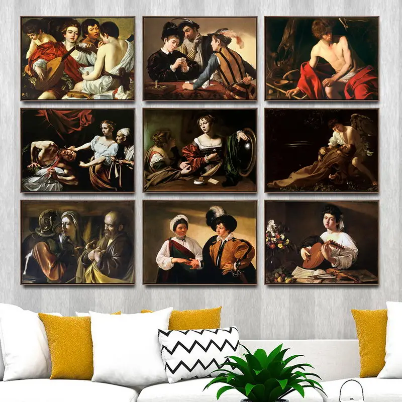 Домашний декор модульная настенная живопись на холсте микеланжело мериси да Караваджо картина принты в скандинавском стиле плакат для гостиной