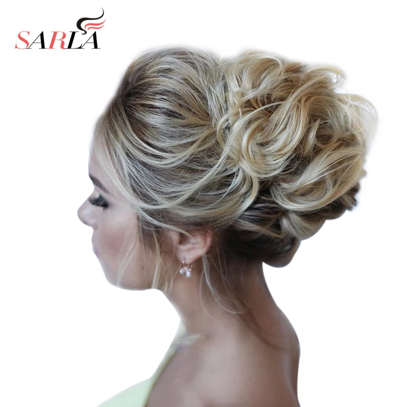 Synthetic Fake Hair Bun Curly Hairpiece For Women Elastic