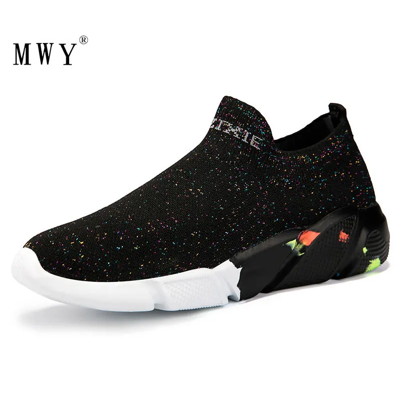 Кроссовки MWY женские/мужские Вулканизированная массивная подошва эластичные