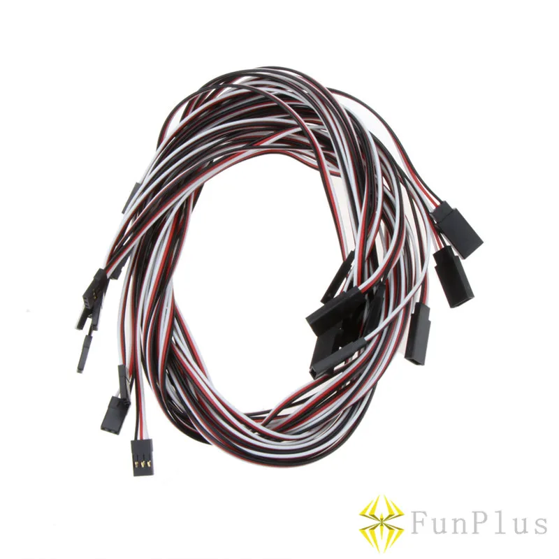 

10pcs/lot 1000mm 1m Servo Extension Lead Wire Cable Cord 100cm Signal Lines for Futaba JR RC Receiver Servo Connection Airplanes