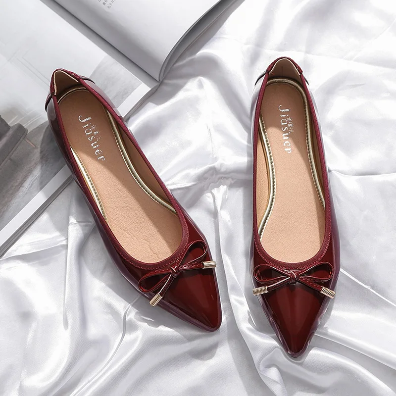 

New Women's Slip -on Boat Shoes Ladies Elegant Sexy Casual Loafers Woman Basic Pointed Toe Microfiber Ballet Flats Best Sellers