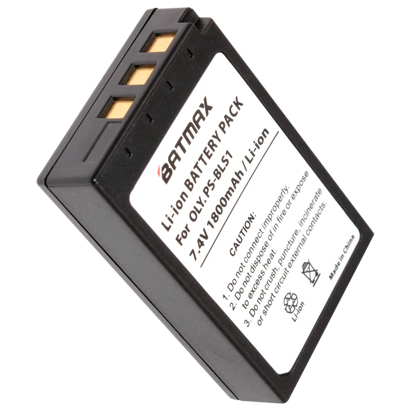 1800Mah Ps-Bls1, Bls-1 Bls1 Batteria Per Olympus E-400, E-410, E-420, E-450, E-600, E-620, Penna E-P1, E-P2, E-P3, E-Pl1, E-Pl3