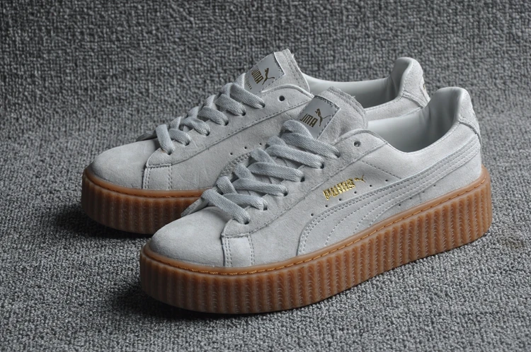 Новое поступление Puma by Rihanna замшевые криперы Женская и мужская обувь дышащая