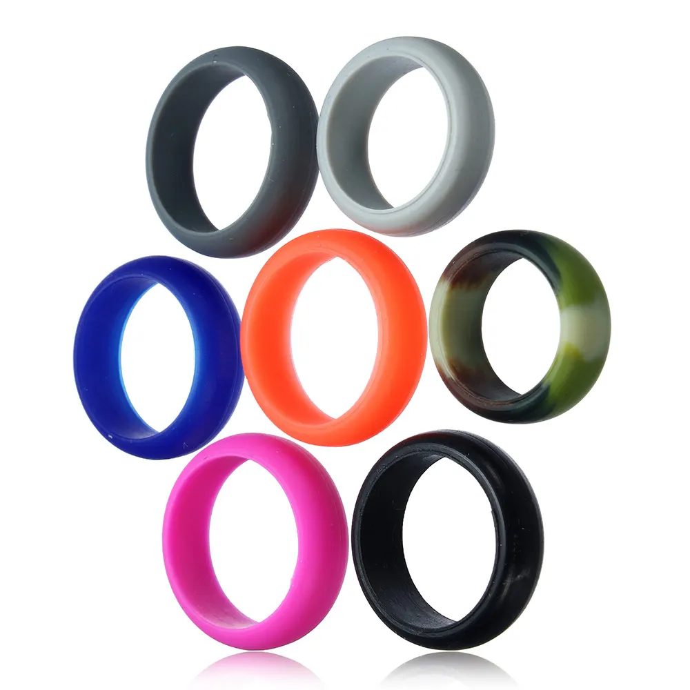 8MM Multicolor Size 7 12 Hypoallergenic Crossfit Flexible Silicone