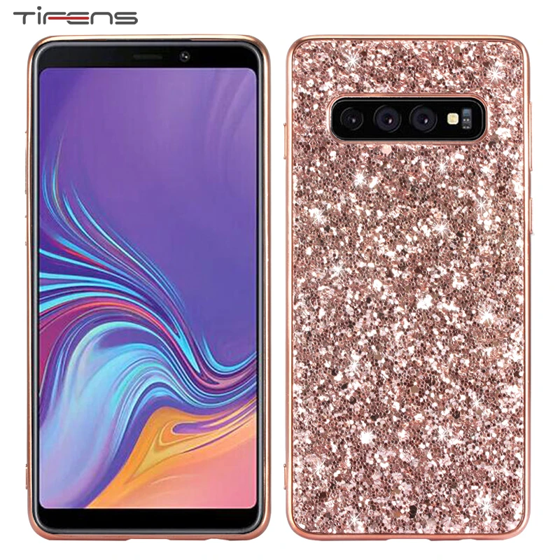 

Case For Samsung S10 S9 S8 A6 A8 J4 J6 Plus Note 10 Plus 9 8 A7 A9 J8 2018 M10 M20 S10E Galaxy S7 Edge Bling Shinning Capinha
