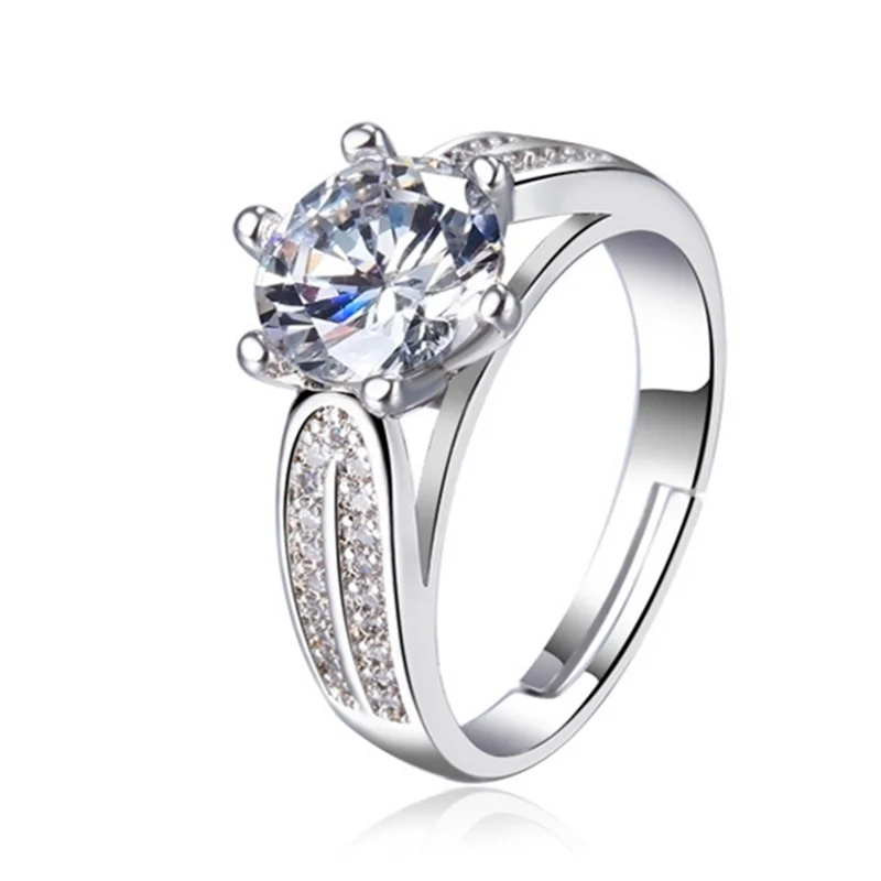 Free Shipping Adjustable Size Open Ring Beautiful Women's Sterling