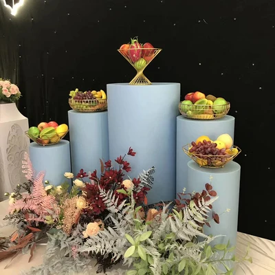  grand event backdrops stage props flower cake dessert display metal rack wedding Christmas cylinder