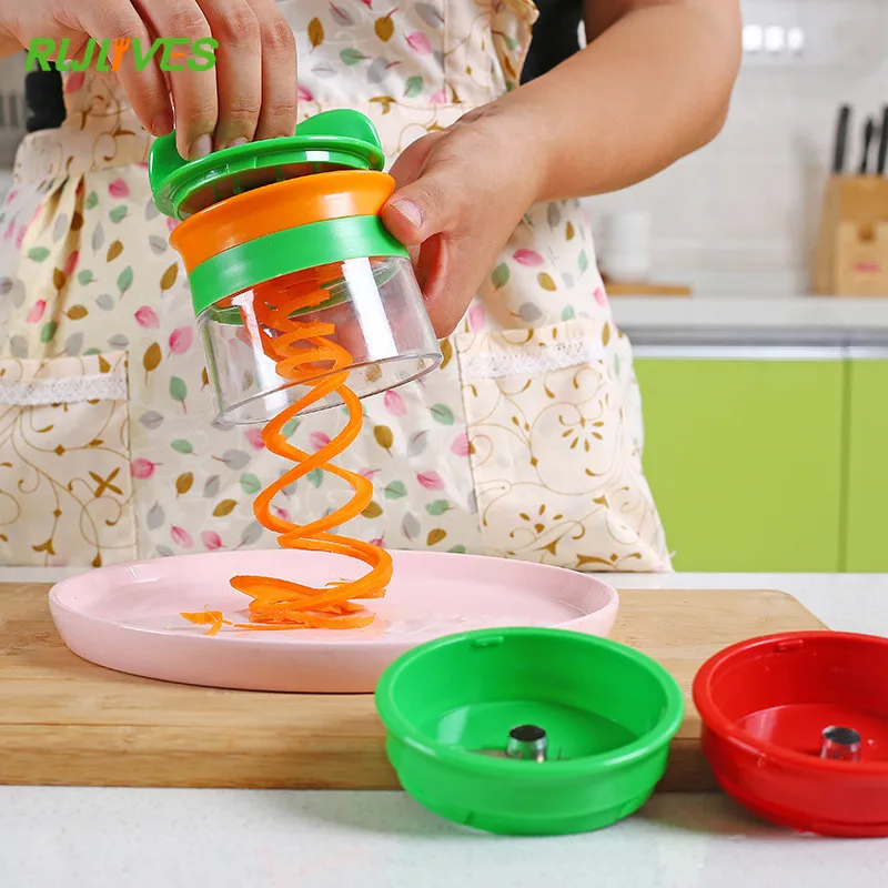 

3 In 1 Multifunction Vegetable Silicer 3 Blade Spiralizer Peeler Fruit Curl Slicer Spiral Slicer Cooking tools Kitchen supplies