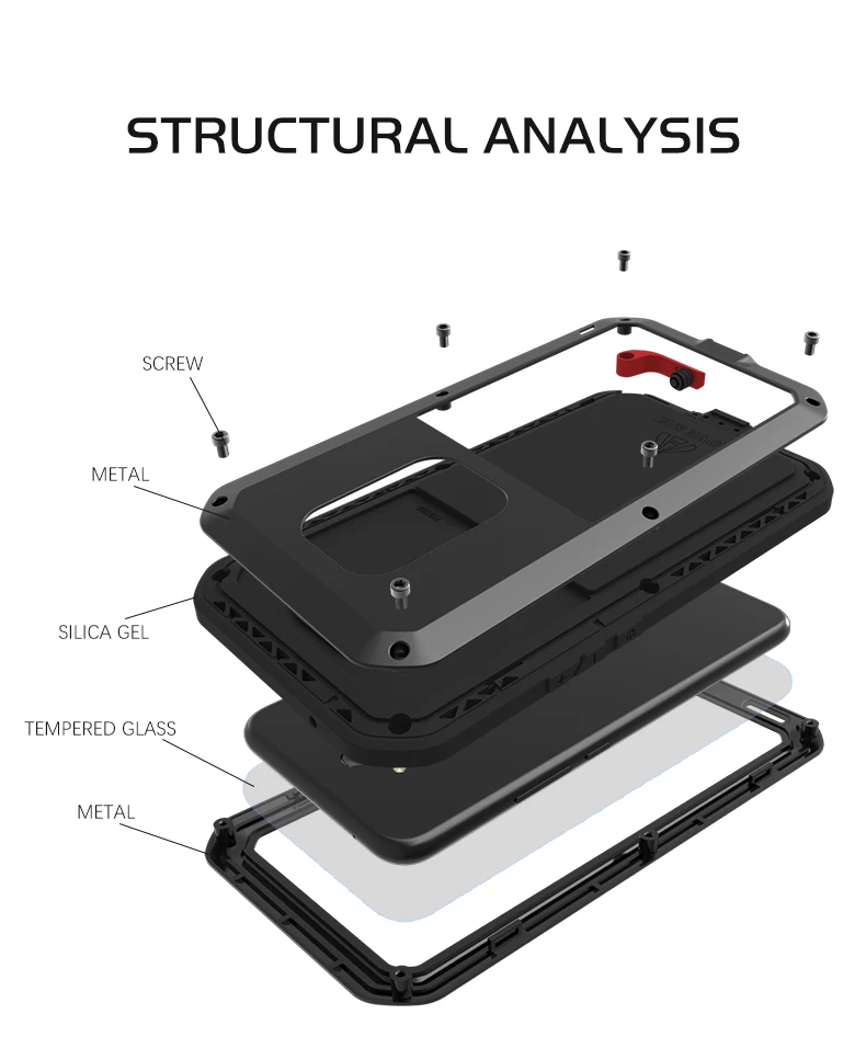 Love Mei Brand Case For Huawei Mate 20 Lite Metal Shockproof Phone Cover For Huawei Mate 20 Lite Full Body Armor Anti-Fall Shell