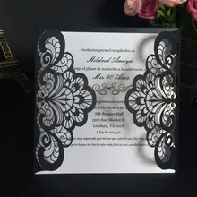 Лазерная резка Танцующая балерина пригласительная открытка кружева на заказ Музыка Пригласительные карточки на день рождения