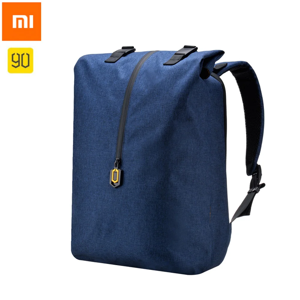 Original Xiaomi 90 Leisure Daypack Business Water Resistant Backpack 14" Laptop Bag College School Travel Trip for Man& Woman - Цвет: Синий