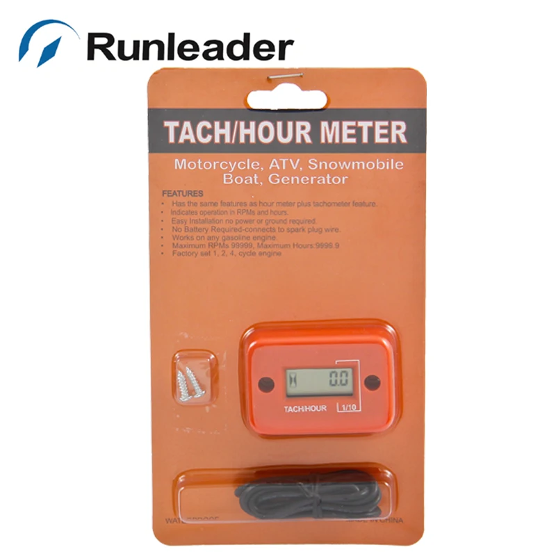 Runleader HM012 Индуктивный цифровой водонепроницаемый Тахометр Счетчик часов для