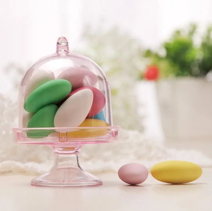 1 шт кавайный прозрачный пластиковый поднос коробка для конфет DIY Свадебная
