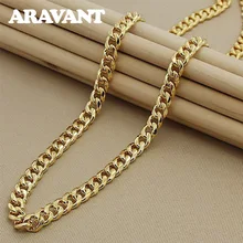Collier hip hop pour hommes, chaîne à maillons en argent et en or, vente en gros, bijoux à la mode, 50cm, 925