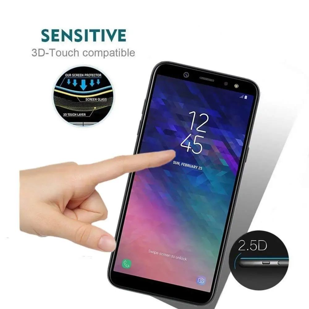 Защитное стекло для Samsung A6 Plus A8 2018 закаленное защиты экрана на Galaxy A 6 8 6a 8a A62018 A6plus