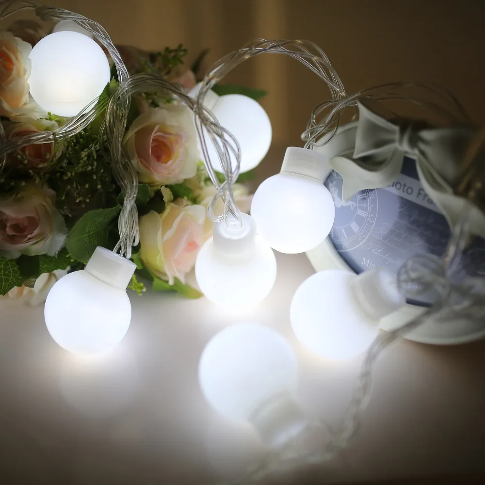 

Luminarias 5m 10m Ball LED String Lights Curtain garland lamp fairy wedding Indoor Outdoor Garden Christmas Holiday lighting