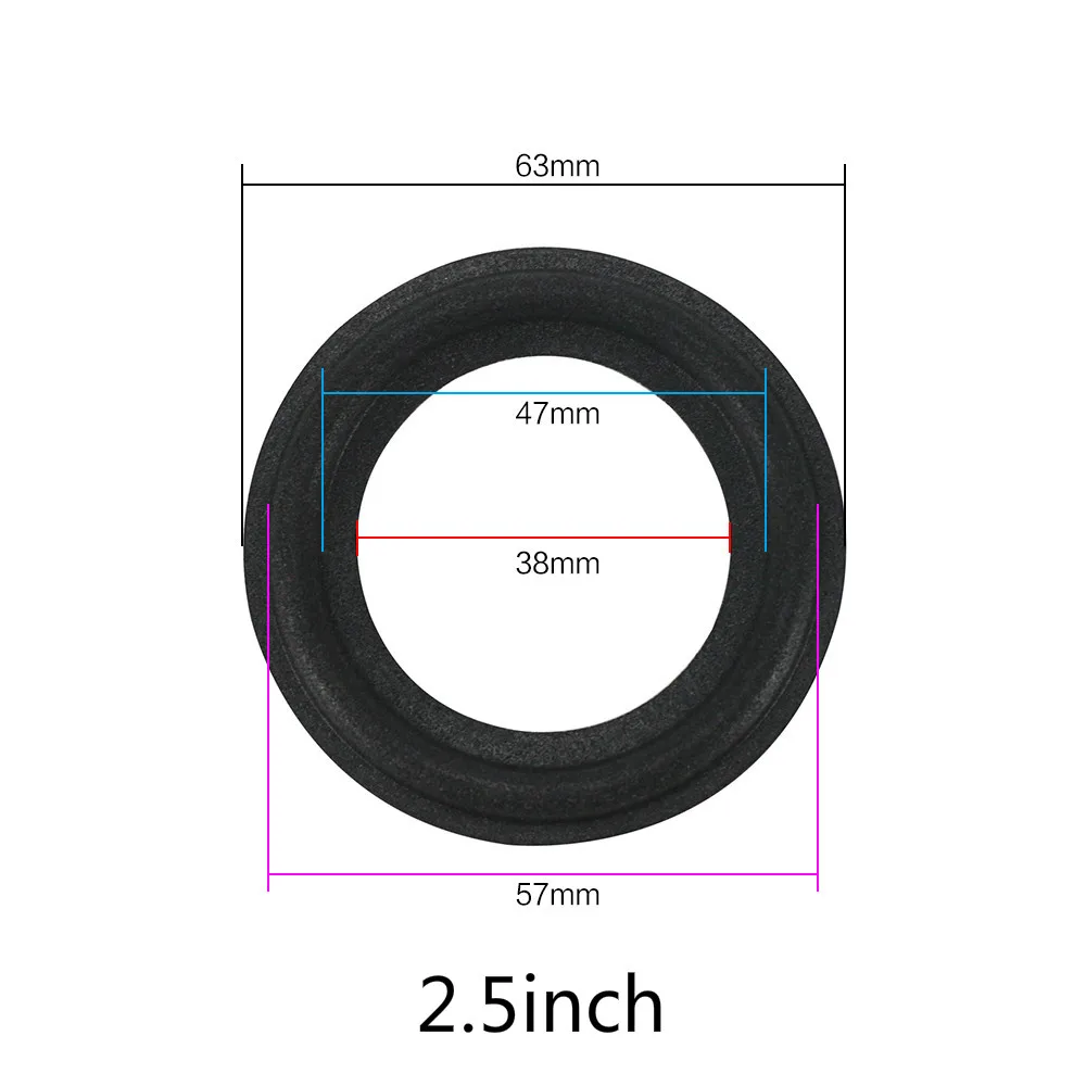 GHXAMP Speaker Foam Repair 1 2.5 3.5 4 6.5 INCH Suspension Surround Folding Ring Full Range Woofer Speaker Replacement 2PCS 2