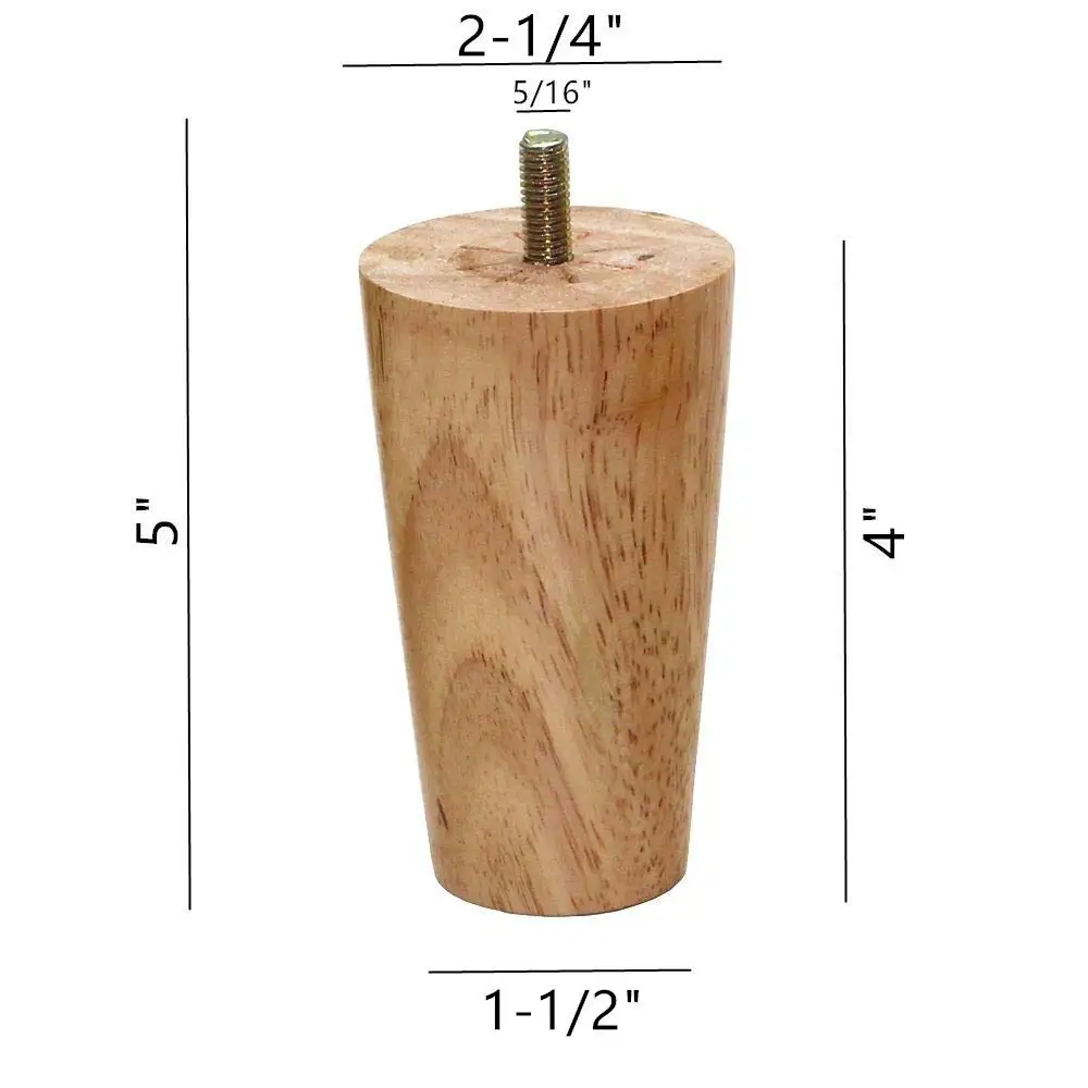 10 см высота цвет древесины мебель из каучукового дерева ножки M8 нитки Замена для шкафа стул диван стол кровать ножки упаковка из 4