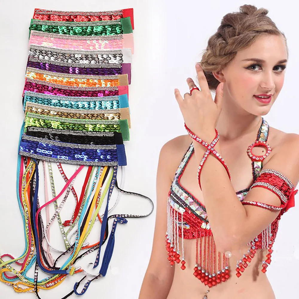 

Fantasia Belly Dance Bracelet For Ladies High Quality More Color Hand chain Women Professional Ballroom Feminine Decorate N2015