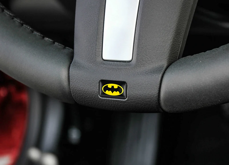 10Pcs 3D Batman Decorative Stickers Notebook Motor Stickers Decal Fridge Waterproof Sticker for Car Steering wheel Emblem