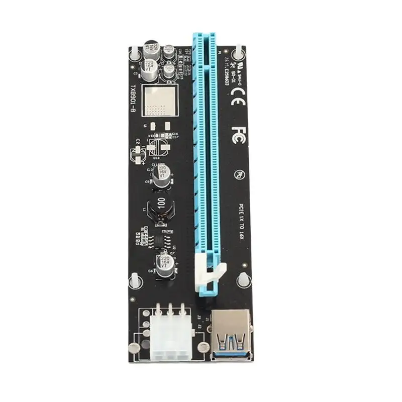 

USB 3.0 PCI-E 1X to 16X Card Riser Extender Adapter (6 Capacitors)