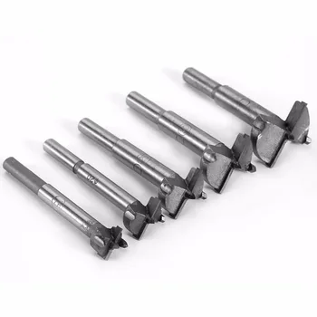 

5Pcs 15-35mm Wood Hole Saw Cutter Forstner Auger Drill Bit Set Round Shank Forstner Drills Tips Woodworking Tools