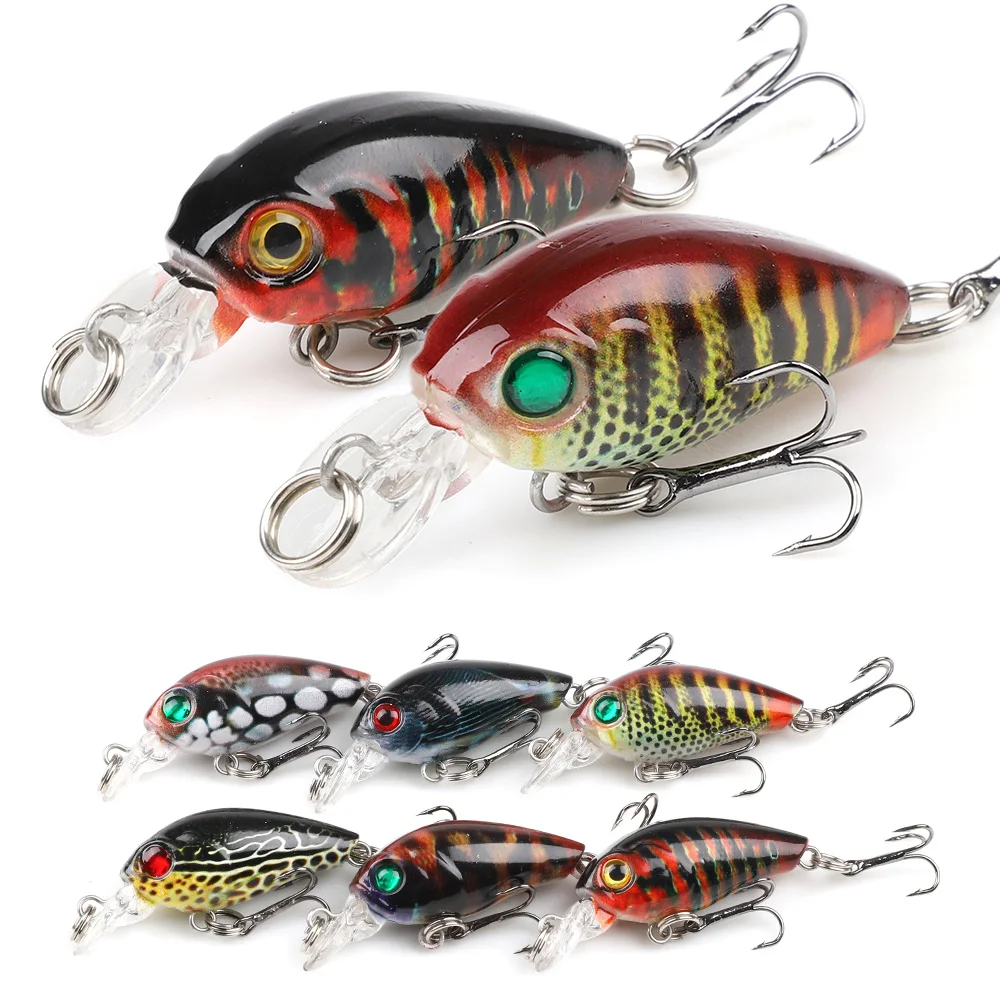 DONQL 2pcs/lot Painted Crankbaits Minnow Fishing Lures 4.7cm 4g Wobblers For Trolling Artificial Hard Swim Bait Fishing Tackle