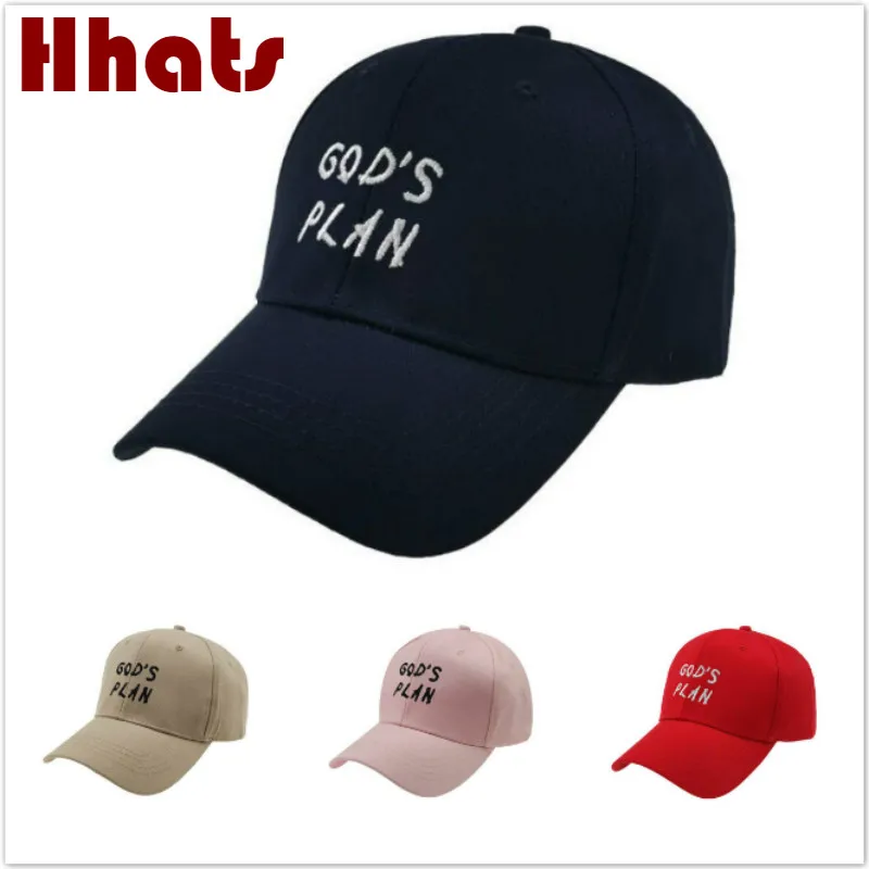 

GOD'S PLAN Baseball Cap For Women Cotton Embroidery Snapback Trucker Hat High Quality Streetwear Hip Hop Sports Hat Kpop Men Cap