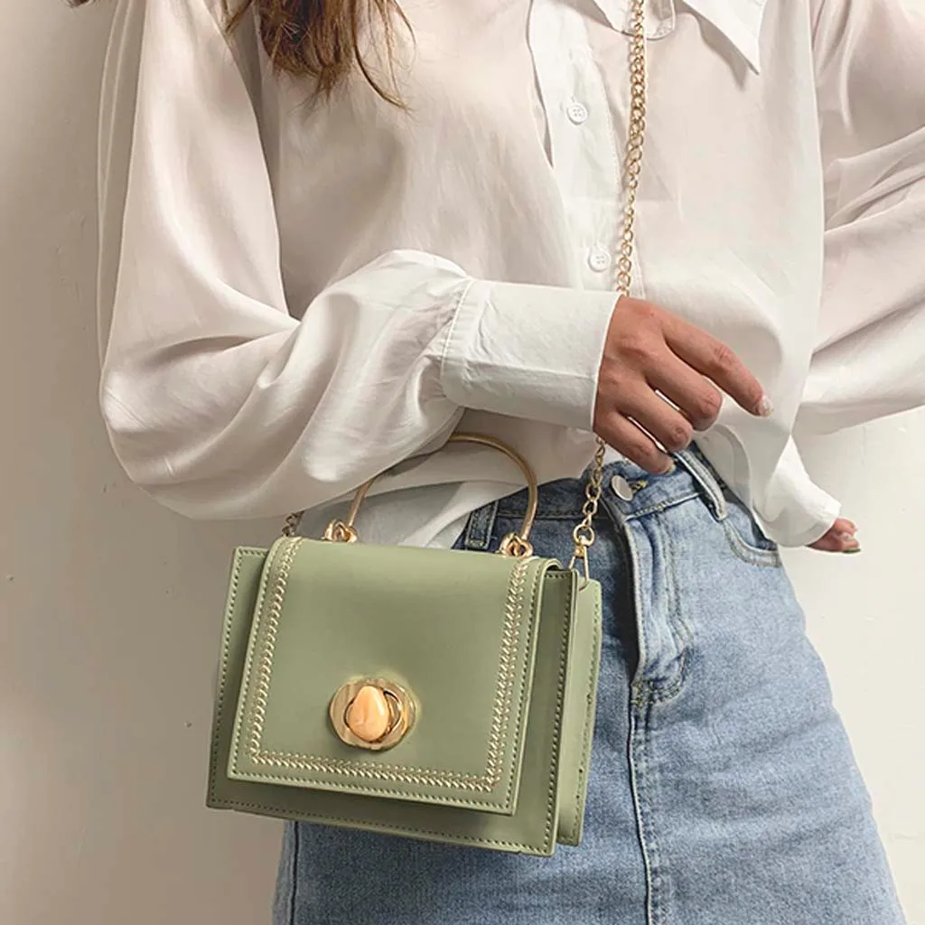 

Women's Bag Fashion Contrast Color Shoulder Chain Diagonal Cross Handbag schoudertas dames sac a main femme de marque soldes