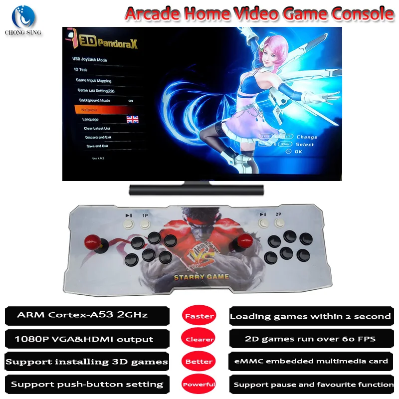 FC 3D 400 + 10 home/tv/pc игры в 1 игровых автоматов игровой консоли 1920X1080 P 2 игроков с