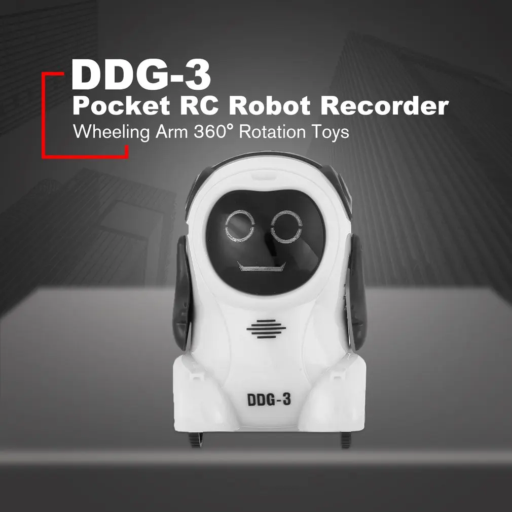 Мини карманная Запись голоса RC робот умный радиоуправляемый робот-рекордер рукоятка, вращающаяся на 360 градусов RC игрушки для детей Подарки