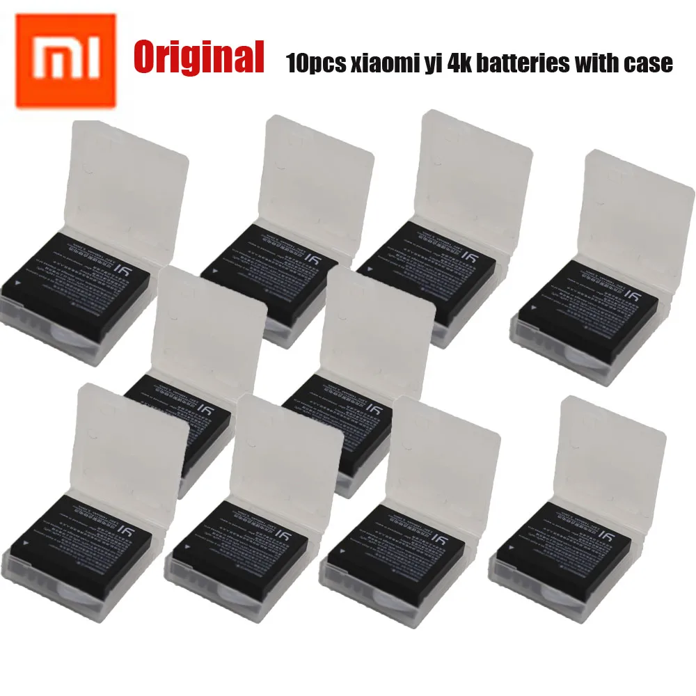 Оригинальный 10 шт. Xiaomi Yi 4 К Батарея для Камера Перезаряжаемые 1400 мАч очень yi ПЛЮС